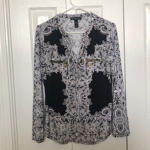 Black and white tunic